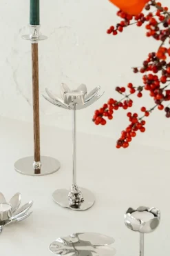 Hilke X Mumin Little My candle holder, Nickel-plated brass