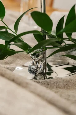 Hilke X Mumin Little My candle holder, Nickel-plated brass