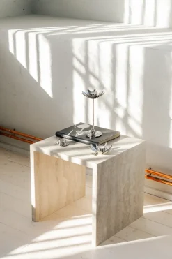 Hilke X Mumin Little My candle holder, Nickel-plated brass