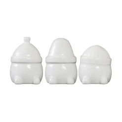 Hipster Triplets Christmas decoration 3-pack, shiny white