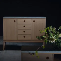 Höllviken sideboard, oak white pigmented