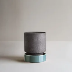 Hoff pot, Ø16 cm, Raw Grey-Misty Blue