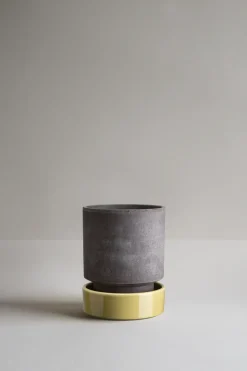Hoff pot, Ø14 cm, Raw Grey-Pale Yellow