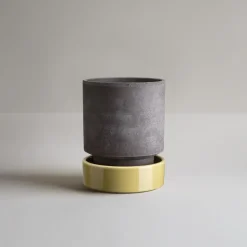 Hoff pot, Ø18 cm, Raw Grey-Pale Yellow
