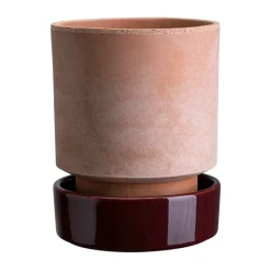 Hoff pot, Ø18 cm, Raw Rosa-Deep Burgundy