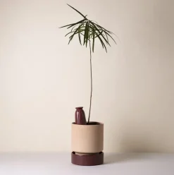 Hoff pot, Ø18 cm, Raw Rosa-Deep Burgundy