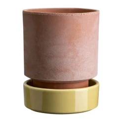 Hoff pot, Ø18 cm, Raw Rosa-Pale Yellow