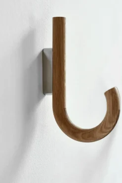 Hook hook 19 cm, Oak-chrome