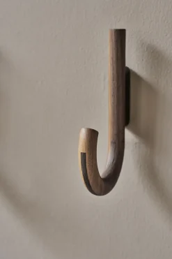 Hook hook 19 cm, Walnut-black