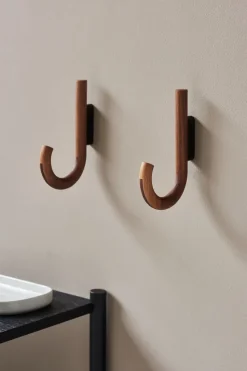 Hook hook 19 cm, Walnut-black