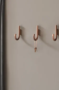 Hook hook 19 cm, Walnut-brass