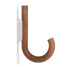 Hook hook 19 cm, Walnut-chrome