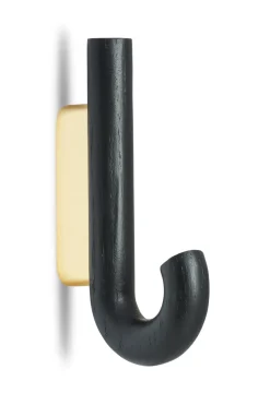 Hook hook mini 13.3 cm, Black oak-brass