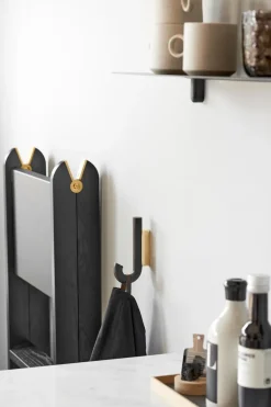 Hook hook mini 13.3 cm, Black oak-brass