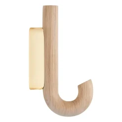 Hook hook mini 13.3 cm, Oak-brass