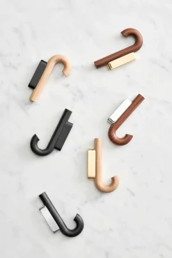 Hook hook mini 13.3 cm, Oak-brass