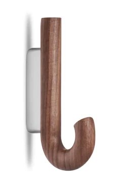 Hook hook mini 13.3 cm, Walnut-Chrome