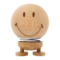 Hoptimist Smiley M figure, Raw oak
