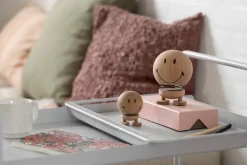Hoptimist Smiley M figure, Raw oak