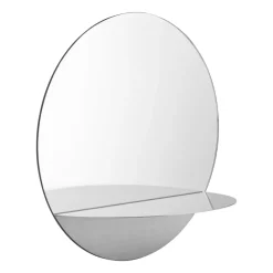 Horizon mirror round, Stainless steel