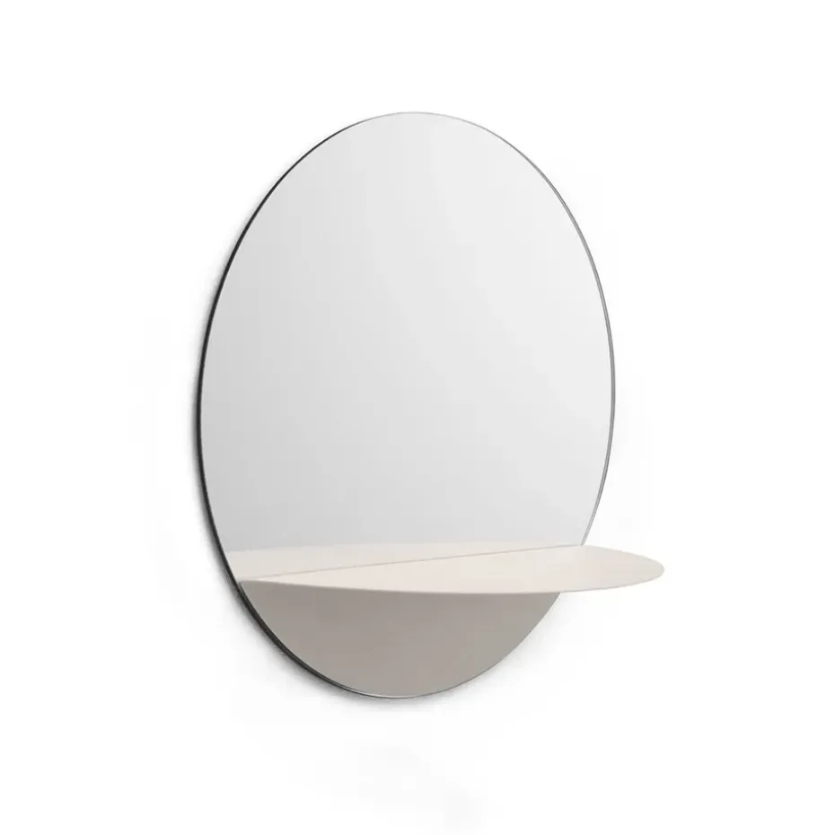 Horizon mirror round, white