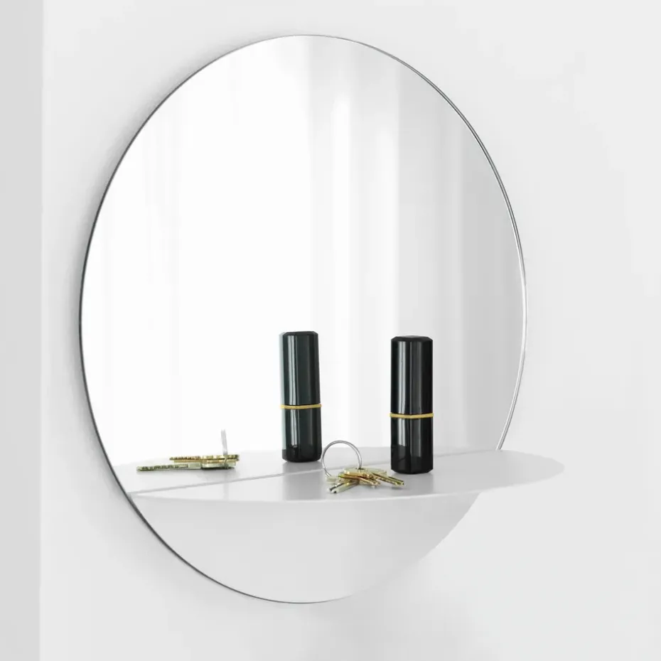 Horizon mirror round, white