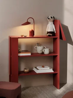 Horse bookshelf 91x111 cm, Poppy Red