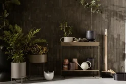 Hourglass flower pot extra small Ø21 cm, Black-dark grey