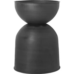 Hourglass flower pot large Ø50 cm, Black-dark grey