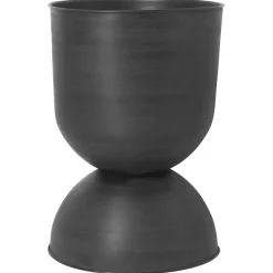 Hourglass flower pot large Ø50 cm, Black-dark grey