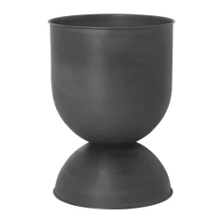 Hourglass flower pot medium Ø40 cm, Black-dark grey