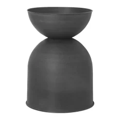 Hourglass flower pot medium Ø40 cm, Black-dark grey