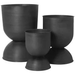 Hourglass flower pot small Ø30 cm, Black-dark grey
