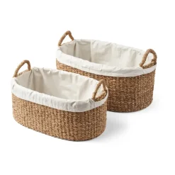 Humdakin laundry basket low 2 parts, Braided