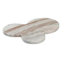 Humdakin marble tray 26 cm, Brown