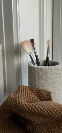 Humdakin Sandstone toothbrush cup 10 cm, Natural