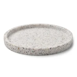 Humdakin Terrazzo rund tray Ø20 cm, White-brown