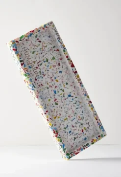 Humdakin Terrazzo tray 10x25 cm, Rainbow
