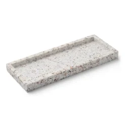 Humdakin Terrazzo tray 10x25 cm, White-brown