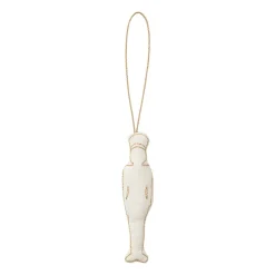 Humdakin Tin Soldier Christmas tree decoration cotton, Off white/gold