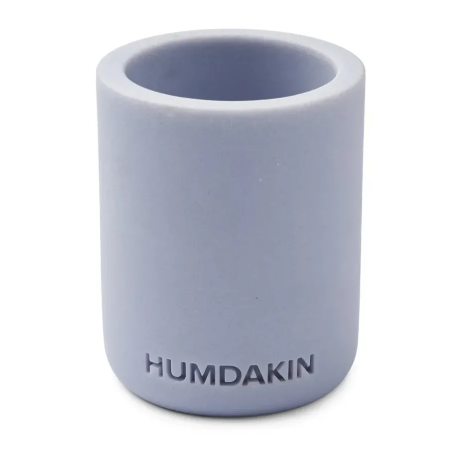 Humdakin toothbrush mug light sandstone, Blue glass