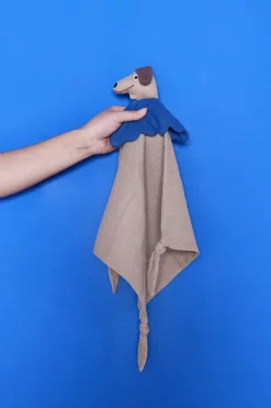 Hunsi Dog baby blanket 40x40 cm, Light brown