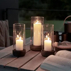 Hurricane lantern black, Small