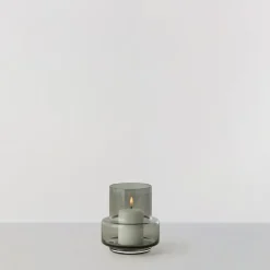 Hurricane tea light no. 25, Smoked grey