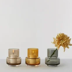 Hurricane tea light no. 25, Smoked grey