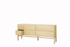 Hylte side table 6 drawers 172x73 cm, Oak