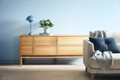 Hylte side table 6 drawers 172x73 cm, Oak