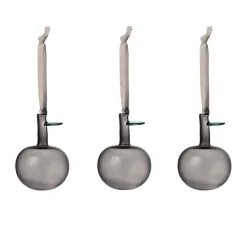 Iittala glass apple Ø6 cm 3-pack, Gray