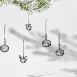Iittala glass apple Ø6 cm 3-pack, Gray