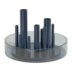 Ikeru low vase, Dusk blue